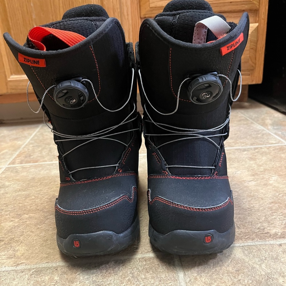 Burton Youth Zipline Boa Snowboard Boots - wilderness safety Black and Orange